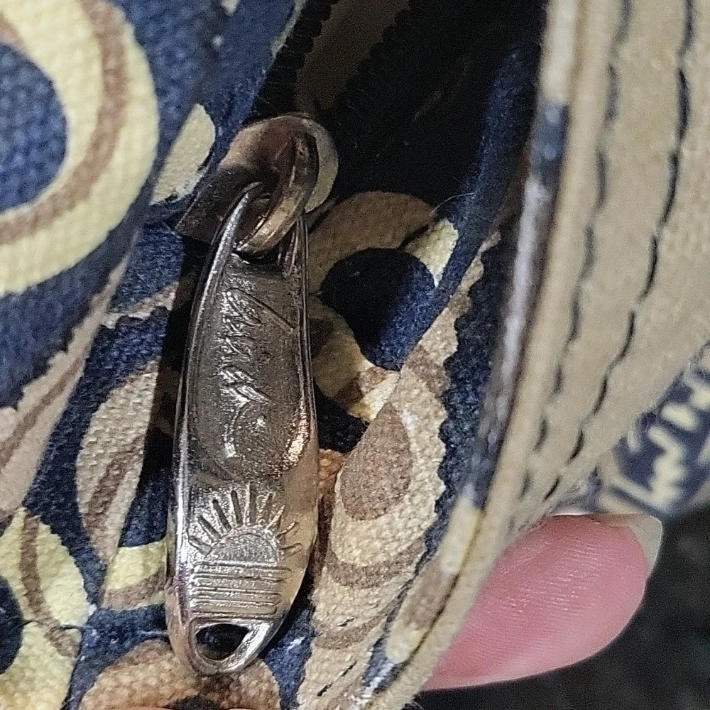 Canvas Blue, Green Tan, Orange Beach Theme Bag Purse Palm Trees, Hibiscus, Surf - Picture 14 of 14